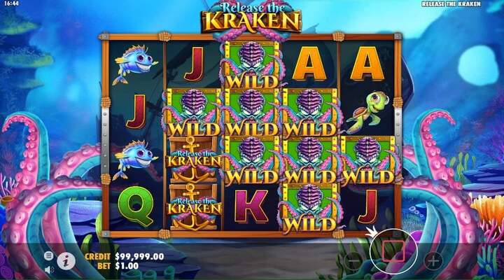 Tentáculos de Kraken en el juego Release the Kraken de Pragmatic Play